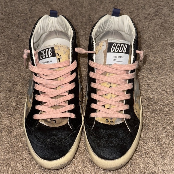 Golden Goose Shoes - Golden Goose Black and Pink Midstars
